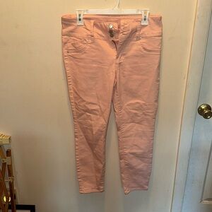Pastel Pink Capri Jeans